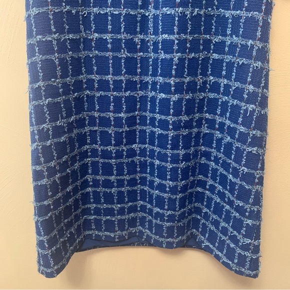 Tuckernuck Sapphire Tweed Jackie Dress Blue Windowpane Tweed Size Large - Picture 11 of 15